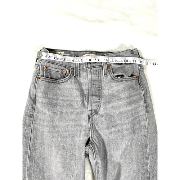 Levi’s Wedgie Straight Jeans Gray Denim W25 L28 Waterless - Picture 3 of 8